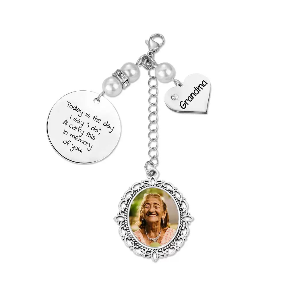 EverafterCharms-Customized Photo Charm for Bridal Memorial Bouquet