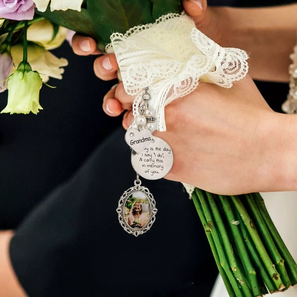 EverafterCharms-Customized Photo Charm for Bridal Memorial Bouquet