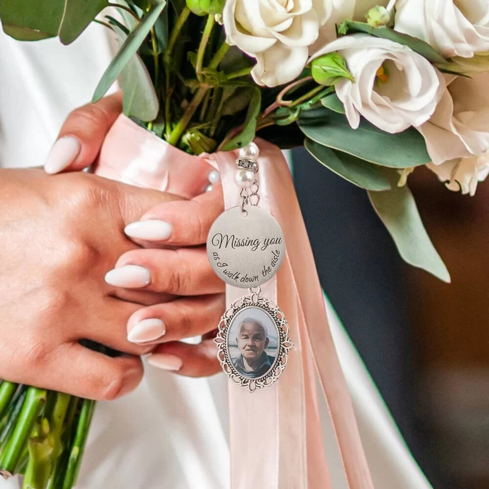 EverafterCharms-Customized Photo Charm for Bridal Memorial Bouquet